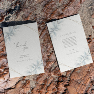 Elegant Foliage Modern Thank You Card