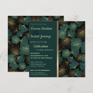 Elegant Foliage Wedding Invitation