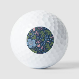 Elegant Folk Art Floral Pattern Vintage Botanical Golf Balls