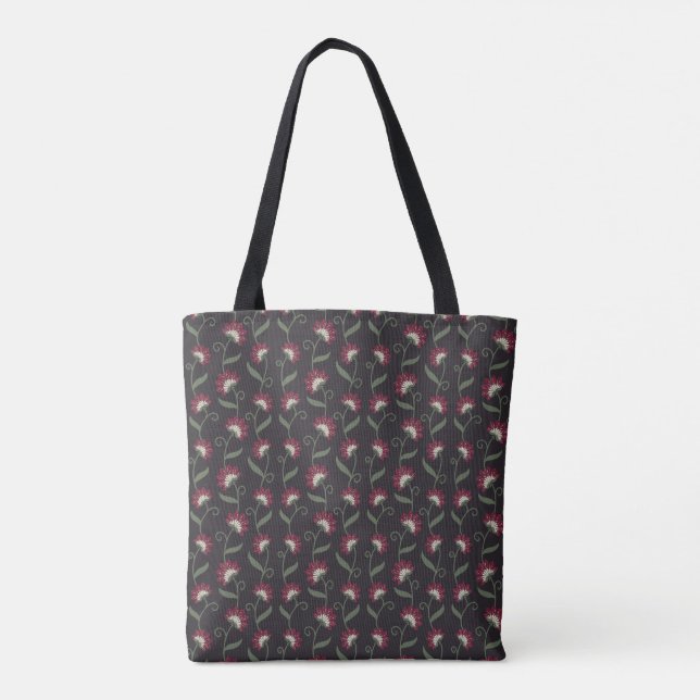 Elegant Folk Floral Pattern Tote Bag for Everyday  (Back)