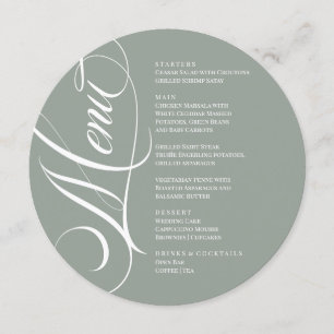 Elegant font modern Menu