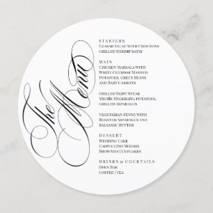 Elegant font modern Menu