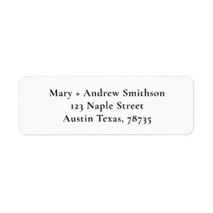 Elegant Font Return Address Label