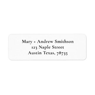 Elegant Font Return Address Label