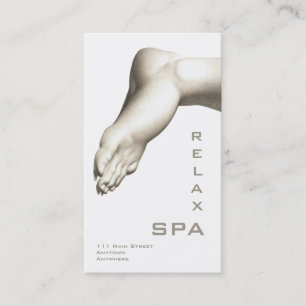 Elegant Foot - Card for SPA, Pedicure, Reflexology