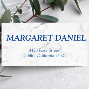 Elegant for a Timeless Look white Marble Address