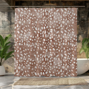 Elegant Forest Deer Print Shower Curtain