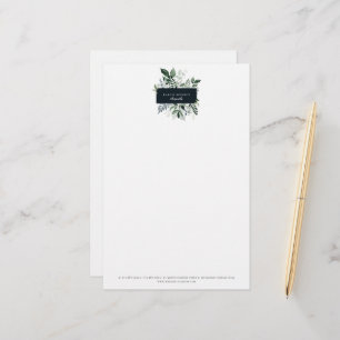Elegant Forest Foliage Frame Business Stationery