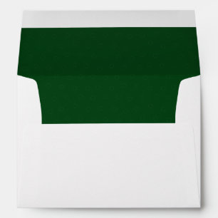Elegant Forest Green Lined Envelope