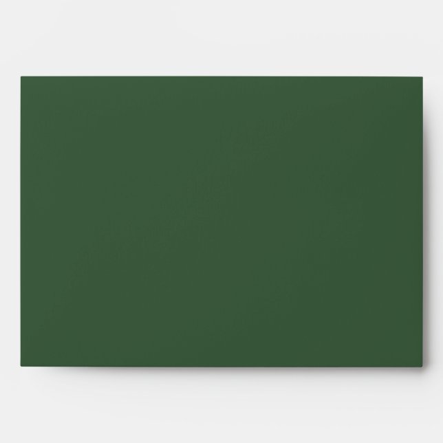 Elegant Forest Green Linen Envelopes (Front)