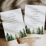 Elegant forest minimalist pine trees wedding invitation<br><div class="desc">Elegant forest minimalist pine trees wedding Invitation
Matching items available.</div>