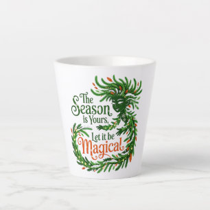 Elegant Forest Queen Magical Christmas Drinkware Latte Mug