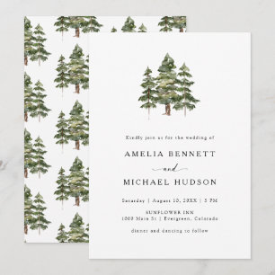Elegant Forest Wedding Invitation
