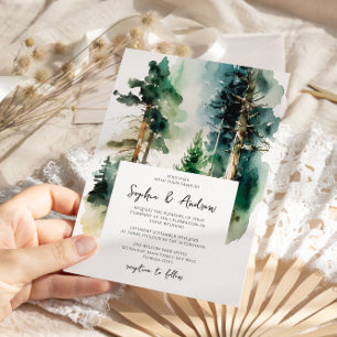 Elegant Forest Wedding Invitation