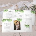 Elegant Forest Woods Wedding | Tri-Fold<br><div class="desc">Set the tone for a fun wedding with a custom weekend itinerary card. This "roomy" tri-fold is a great way to give your guests additional information on the wedding. These tri-fold cards can list the festivities surrounding your wedding weekend, such as welcome cocktails, after-parties, and morning after brunches. If you’re...</div>
