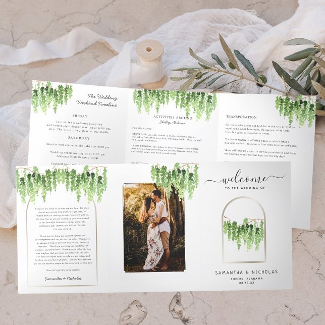 Elegant Forest Woods Wedding | Tri-Fold (Creator Uploaded)