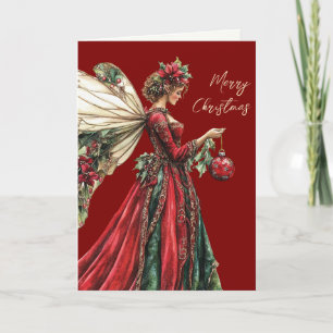 Elegant Forestcore Holiday Fairy Thank You Card