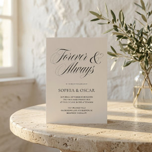 Elegant Forever & Always Wedding Invitation