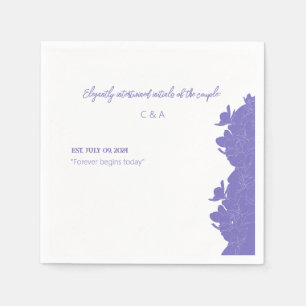 Elegant Forever begins today purple flowers Napkin