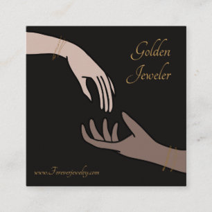 Elegant Forever Permanent Jewellery Care Square Business Card