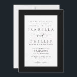 Elegant formal black and white wedding invitation<br><div class="desc">With classic and elegant typography,  this formal wedding invitation featuring a frame of customisable colour sets the tone for a timeless wedding. Perfect for a black tie affair. The default colour is a black,  but it can be changed by clicking "customise." Coordinating pieces also available in the wedding suite.</div>