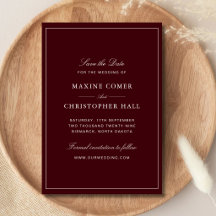 Elegant Formal Burgundy & Ivory Wedding