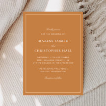 Elegant Formal Burnt Orange Wedding