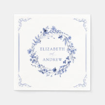 Elegant Formal Calligraphy Floral Wreath Wedding
