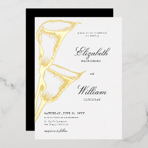 Elegant Formal Classic Calla Lilly Gold Wedding