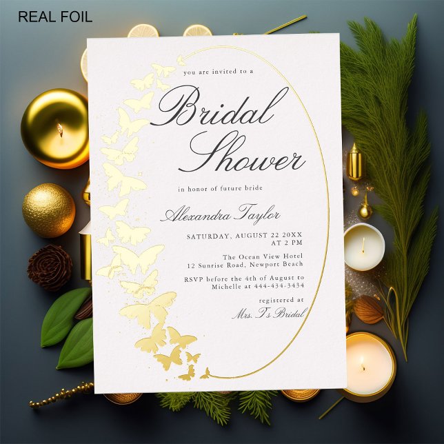 Elegant Formal Classic Gold Butterfly Frame Bridal (Creator Uploaded)