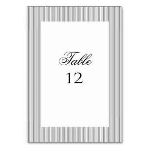 Elegant Formal Classic Wedding Details Table Number