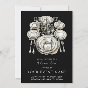 Elegant Formal Dinner Event  Invitation