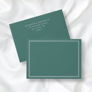 Elegant Formal Emerald Green Return Address Envelope