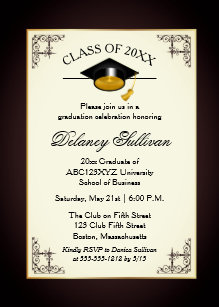 formal graduation invitations zazzle co uk