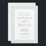 Elegant formal green frame wedding invitation<br><div class="desc">With classic and elegant typography,  this formal wedding invitation featuring a frame of customisable colour sets the tone for a timeless wedding. The default colour is a light mint green,  but it can be changed by clicking "customise." Coordinating pieces also available in the wedding suite.</div>