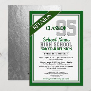 Elegant Formal High School Reunion Invitations