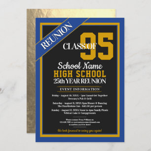 Elegant Formal High School Reunion Invitations