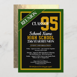 Elegant Formal High School Reunion Invitations