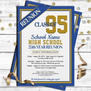 Elegant Formal High School Reunion Invitations