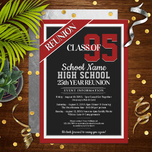 Elegant Formal High School Reunion Invitations
