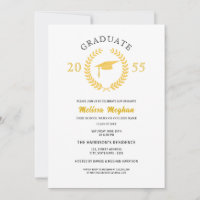 Elegant Formal Laurel Wreath Gold Cap Party