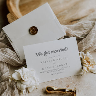 Elegant Formal Minimal Elopement Announcement