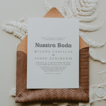 Elegant Formal Minimal Nuestra Boda Wedding