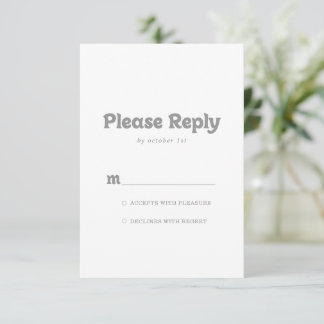 Elegant Formal Minimal RSVP Card