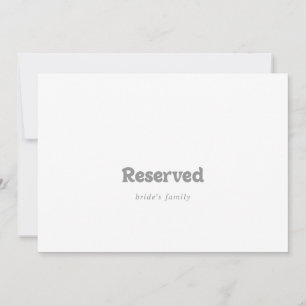 Elegant Formal Minimal Wedding Reserved Sign