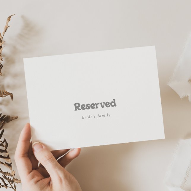 Elegant Formal Minimal Wedding Reserved Sign (Creator Uploaded)