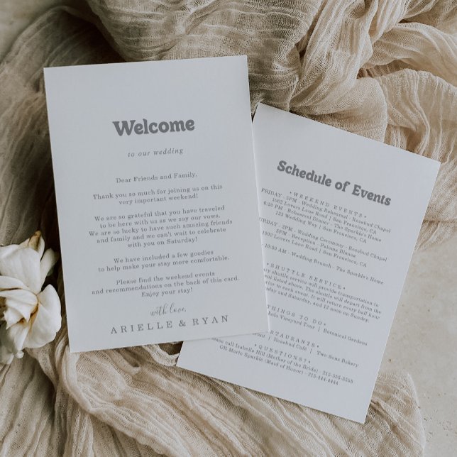 Elegant Formal Minimal Wedding Welcome Letter (Creator Uploaded)