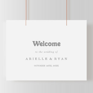 Elegant Formal Minimal Wedding Welcome Sign