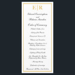 Elegant Formal Monogram Gold Wedding Programme<br><div class="desc">Let your guests know what to expect on your special day with this elegant wedding program with your monogram and a border in faux gold surrounding your details in calligraphy. In addition to informing your guests about the order of service and who is in the wedding party, these wedding programs...</div>