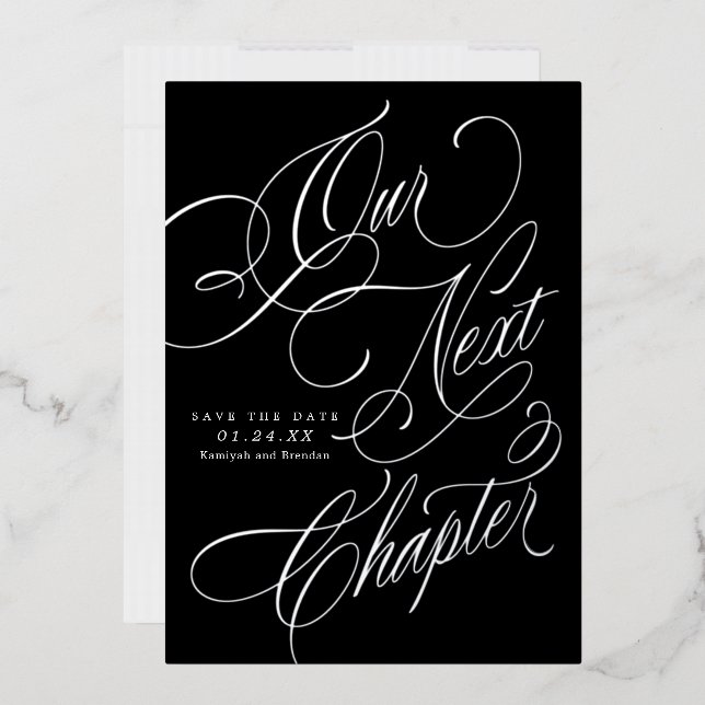 Elegant Formal Our Next Chapter Save the Date (Envelope)